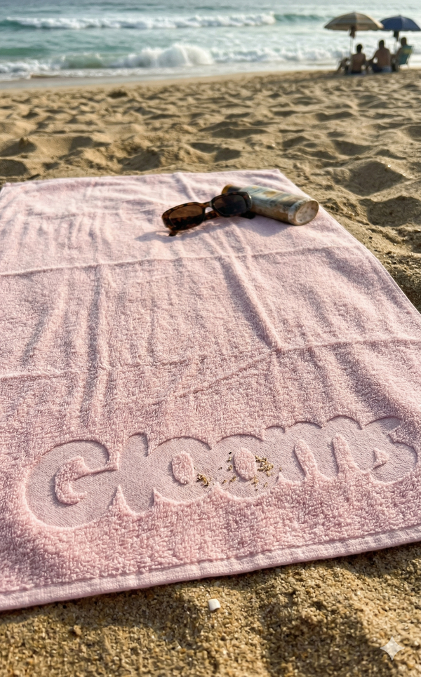 Baby Pink Beach Towel - Glooms